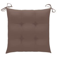 vidaXL Stuhlkissen 2 Stk. Taupe 40x40x7 cm Oxford-Gewebe