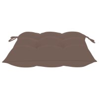 vidaXL Stuhlkissen 2 Stk. Taupe 40x40x7 cm Oxford-Gewebe