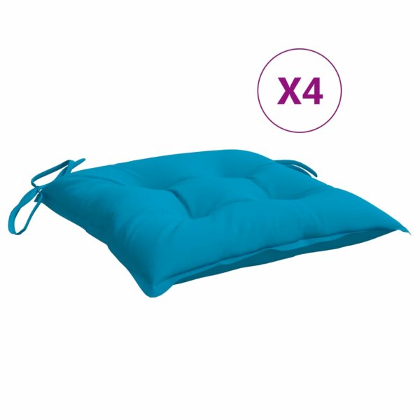 vidaXL Stuhlkissen 4 Stk. Hellblau 50x50x7 cm Oxford-Gewebe