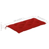 vidaXL Gartenbank-Auflage Rot 100x50x7 cm Oxford-Gewebe