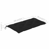 vidaXL Gartenbank-Auflage Schwarz 100x50x7 cm Oxford-Gewebe