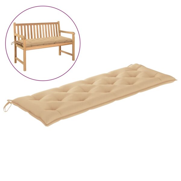 vidaXL Gartenbank-Auflage Beige 150x50x7 cm Oxford-Gewebe