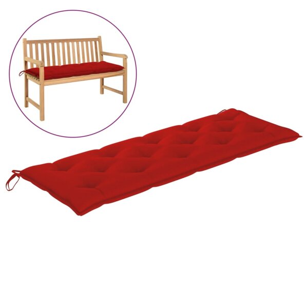 vidaXL Gartenbank-Auflage Rot 150x50x7 cm Oxford-Gewebe