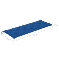 vidaXL Gartenbank-Auflage Blau 150x50x7 cm Oxford-Gewebe