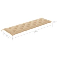 vidaXL Gartenbank-Auflage Beige 180x50x7 cm Oxford-Gewebe