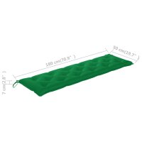 vidaXL Gartenbank-Auflage Grün 180x50x7 cm Oxford-Gewebe