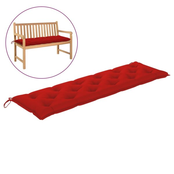 vidaXL Gartenbank-Auflage Rot 180x50x7 cm Oxford-Gewebe