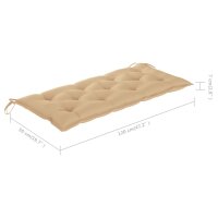 vidaXL Gartenbank-Auflage Beige 120 cm Oxford-Gewebe