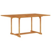 vidaXL Gartentisch 150x90x75 cm Teak Massivholz