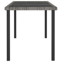 vidaXL Garten-Esstisch Grau 180x70x73 cm Poly Rattan