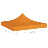 vidaXL Partyzelt-Dach 3x3 m Orange 270 g/m&sup2;