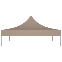 vidaXL Partyzelt-Dach 3x3 m Taupe 270 g/m&sup2;