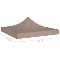 vidaXL Partyzelt-Dach 3x3 m Taupe 270 g/m&sup2;