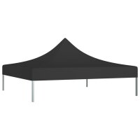 vidaXL Partyzelt-Dach 3x3 m Schwarz 270 g/m&sup2;