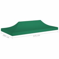 vidaXL Partyzelt-Dach 6x3 m Gr&uuml;n 270 g/m&sup2;