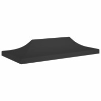 vidaXL Partyzelt-Dach 6x3 m Schwarz 270 g/m²