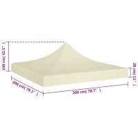 vidaXL Partyzelt-Dach 2x2 m Creme 270 g/m&sup2;