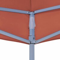 vidaXL Partyzelt-Dach 2x2 m Terracotta-Rot 270 g/m&sup2;