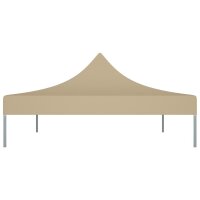 vidaXL Partyzelt-Dach 4x3 m Beige 270 g/m&sup2;