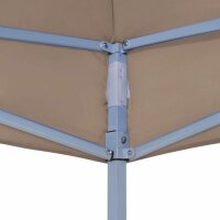 vidaXL Partyzelt-Dach 4x3 m Taupe 270 g/m&sup2;