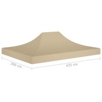 vidaXL Partyzelt-Dach 4,5x3 m Beige 270 g/m&sup2;