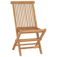 vidaXL Klappbare Gartenst&uuml;hle 2 Stk. Massivholz Teak