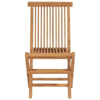 vidaXL Klappbare Gartenst&uuml;hle 4 Stk. Massivholz Teak