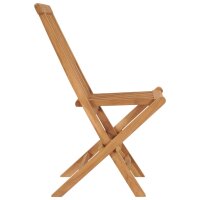 vidaXL Klappbare Gartenst&uuml;hle 4 Stk. Massivholz Teak