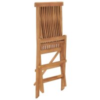 vidaXL Klappbare Gartenst&uuml;hle 4 Stk. Massivholz Teak