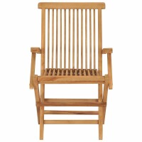 vidaXL Klappbare Gartenst&uuml;hle 2 Stk. Massivholz Teak