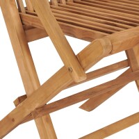 vidaXL Klappbare Gartenst&uuml;hle 2 Stk. Massivholz Teak