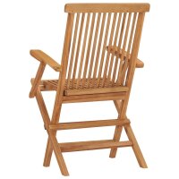 vidaXL Klappbare Gartenst&uuml;hle 3 Stk. Massivholz Teak