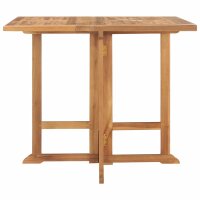 vidaXL Klappbarer Garten-Esstisch 90x90x75 cm Massivholz Teak