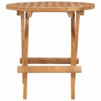 vidaXL Klappbarer Gartentisch 50x50x50 cm Teak Massivholz