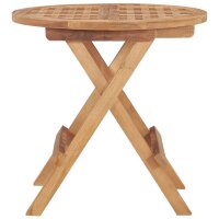 vidaXL Klappbarer Gartentisch 50x50x50 cm Teak Massivholz