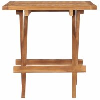 vidaXL Klappbarer Gartentisch 50x50x50 cm Teak Massivholz