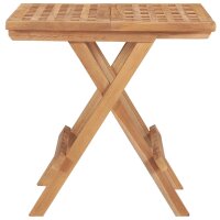 vidaXL Klappbarer Gartentisch 50x50x50 cm Teak Massivholz