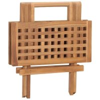 vidaXL Klappbarer Gartentisch 50x50x50 cm Teak Massivholz