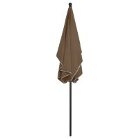 vidaXL Sonnenschirm mit Mast 210x140 cm Taupe