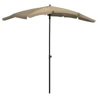 vidaXL Sonnenschirm mit Mast 200x130 cm Taupe