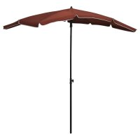 vidaXL Sonnenschirm mit Mast 200x130 cm Terracotta-Rot