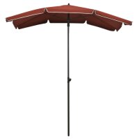 vidaXL Sonnenschirm mit Mast 200x130 cm Terracotta-Rot