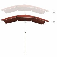 vidaXL Sonnenschirm mit Mast 200x130 cm Terracotta-Rot