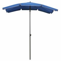 vidaXL Sonnenschirm mit Mast 200x130 cm Azurblau