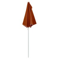 vidaXL Halb-Sonnenschirm mit Mast 180x90 cm Terracotta-Rot