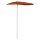 vidaXL Halb-Sonnenschirm mit Mast 180x90 cm Terracotta-Rot