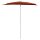 vidaXL Halb-Sonnenschirm mit Mast 180x90 cm Terracotta-Rot