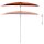 vidaXL Halb-Sonnenschirm mit Mast 180x90 cm Terracotta-Rot