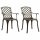 vidaXL Gartenstühle 2 Stk. Aluminiumguss Bronzen