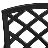 vidaXL Gartenstühle 2 Stk. Aluminiumguss Schwarz